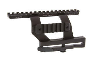 The Leapers UTG Pro quick detach AK side mount allows you to mount optics directly over bore